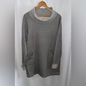 LOLË cowl neck heather gray Tunic /‎ dress size XL